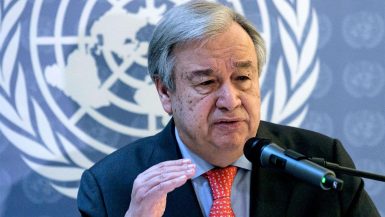 الأمين العام ل الأمم المتحدة ؛ أنطونيو جوتيريش